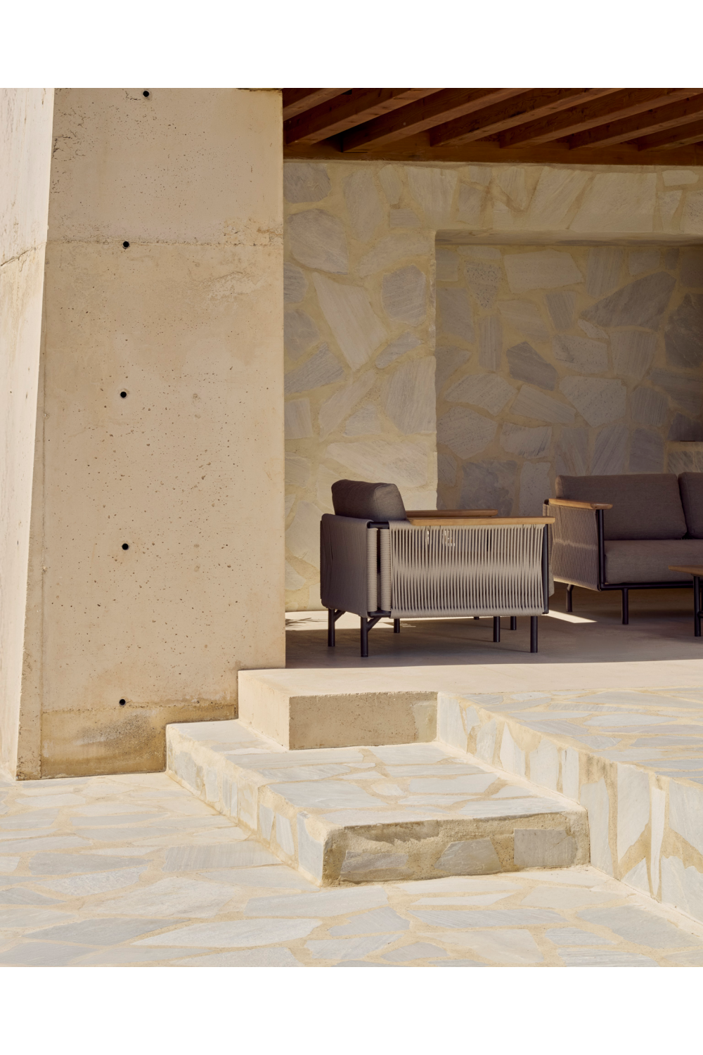 Woven Cord Outdoor Lounge Chair | Ethnicraft Corbey | Oroa.com