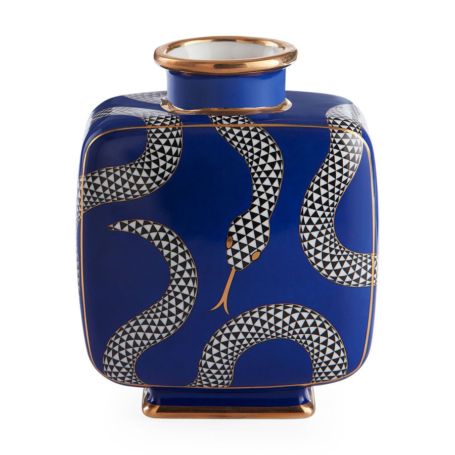 Blue Porcelain Square Vase | Jonathan Adler Eden | Oroa.com