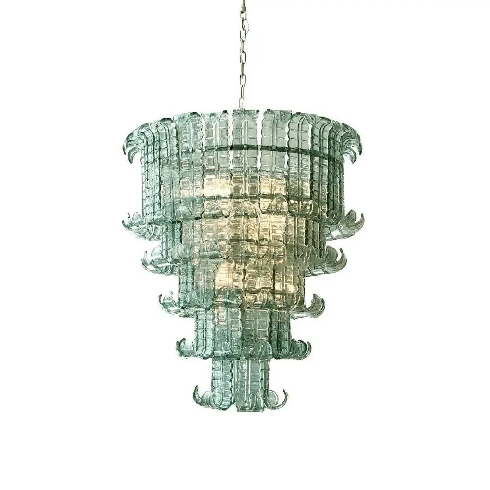 Elegant Leaf-Shaped Murano Glass Chandelier - OROA