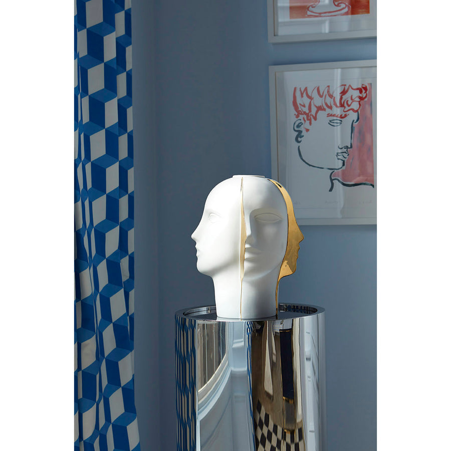 Half Visage Porcelain Vase | Jonathan Adler Atlas Split | Oroa.com