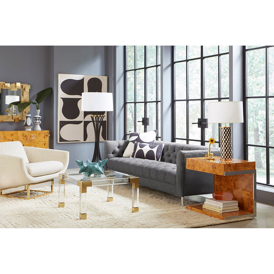 Mappa Wood Cantilevered Side Table – Bond – rear view
