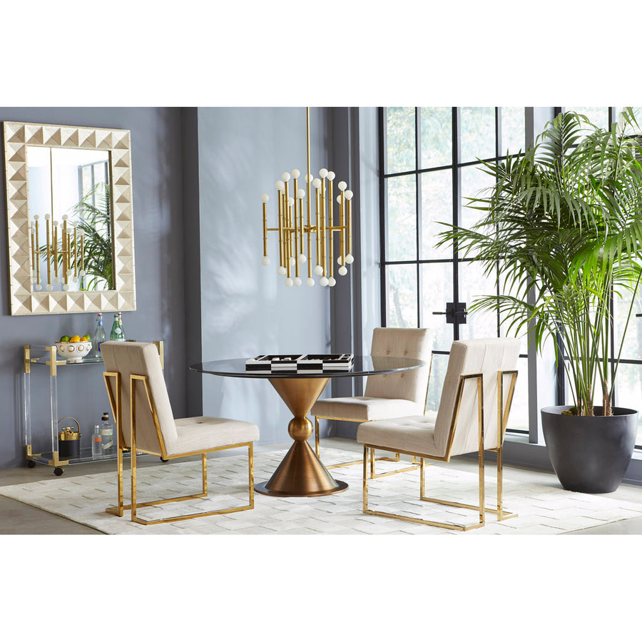 Round Glass Bar Cart | Jonathan Adler Jacques | Oroa.com
