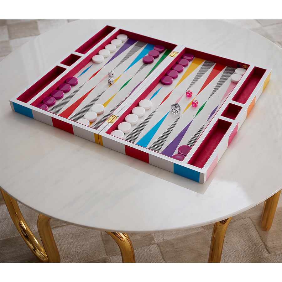Multi-Colored Backgammon Set | Jonathan Adler Checkerboard | OROA.com