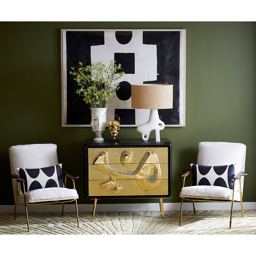 Hammered Brass 3-Drawer Chest | Jonathan Adler Reform | Oroa.com