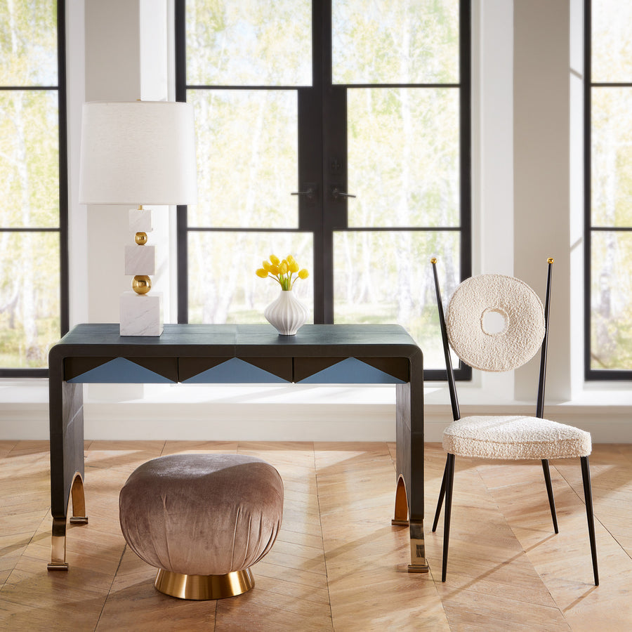 Round Back Cushion Dining Chair | Jonathan Adler Rondo | Oroa.com