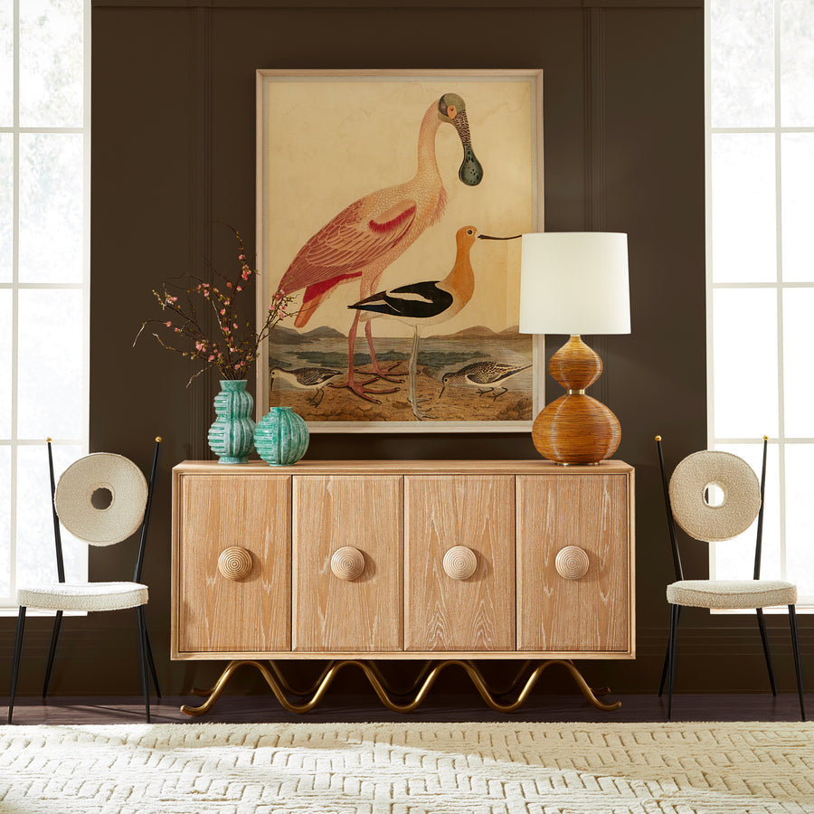 Round Back Cushion Dining Chair | Jonathan Adler Rondo | Oroa.com