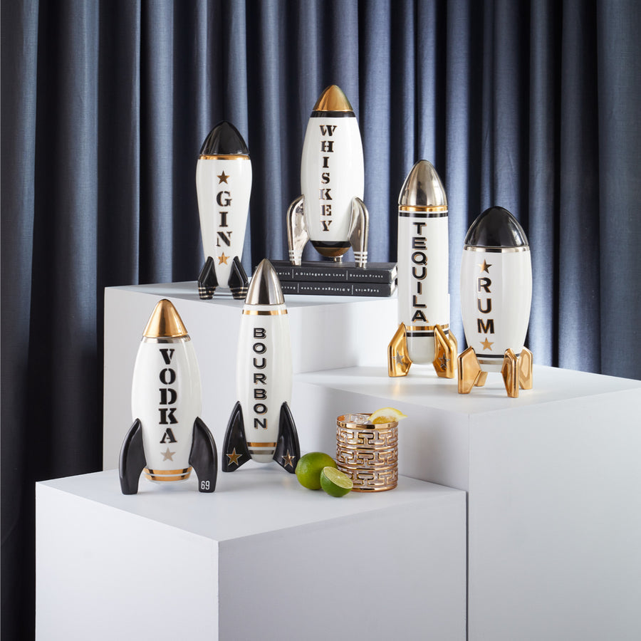 Glossy Porcelain Bourbon Decanter | Jonathan Adler Rocket