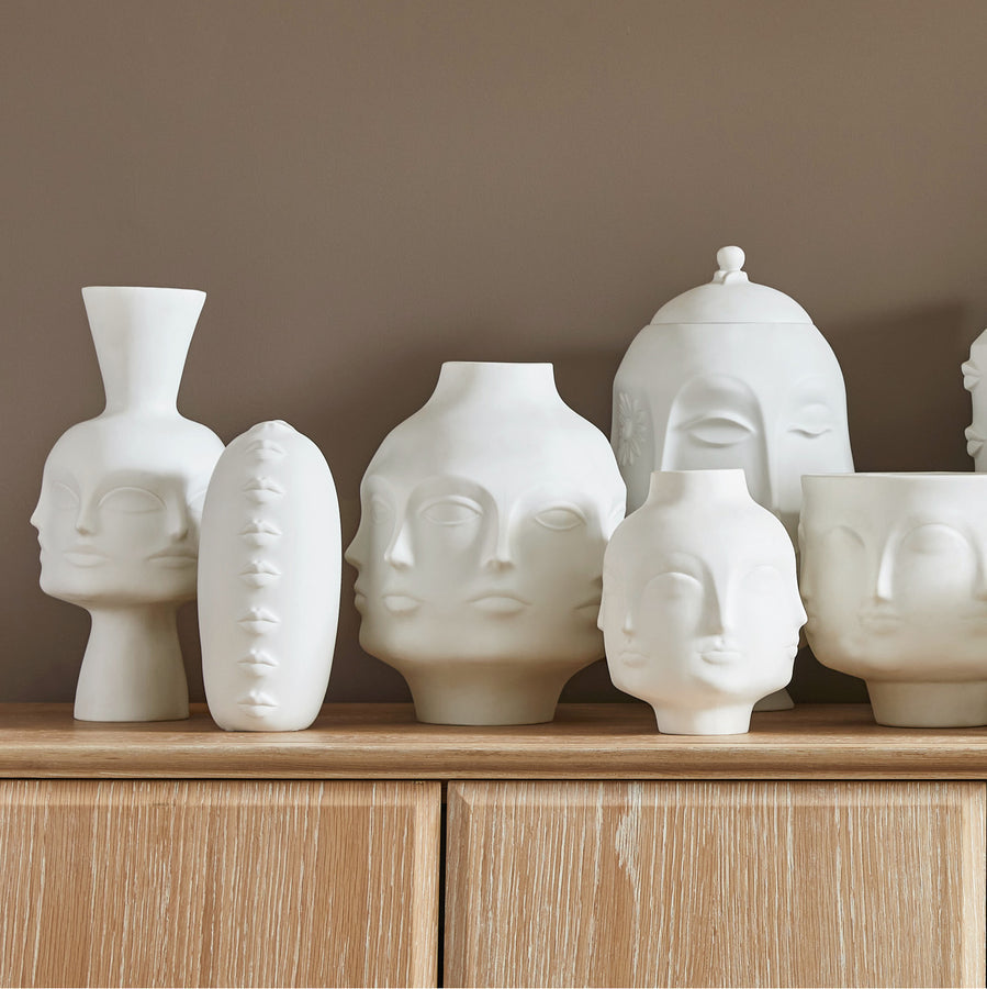 Unglazed Porcelain Face Vase | Jonathan Adler Dora Maar | Oroa.com