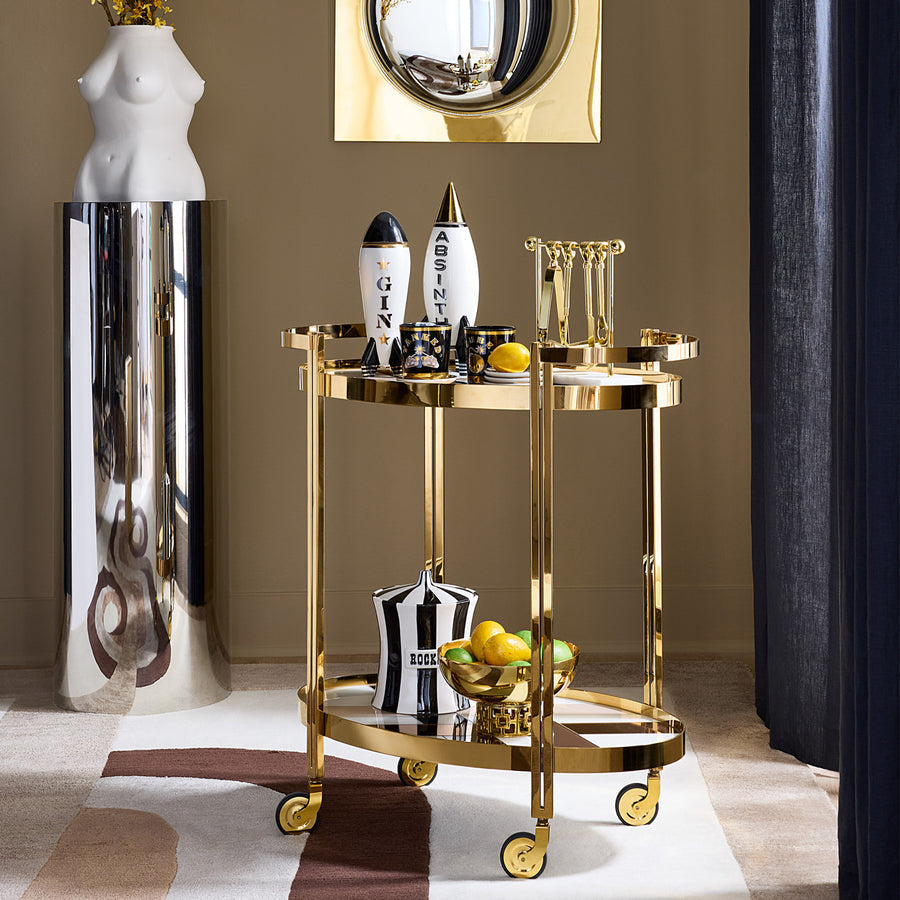Polished Brass Bar Cart | Oroa.com