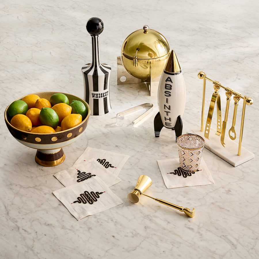 Brass Finish Barware Set – Barbell – alternate view 6