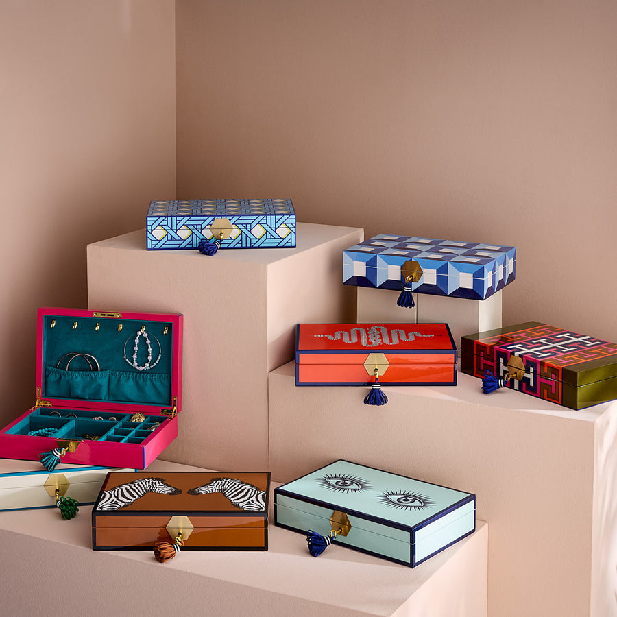Brown Lacquer Jewelry Box | Jonathan Adler Zebra | Oroa.com