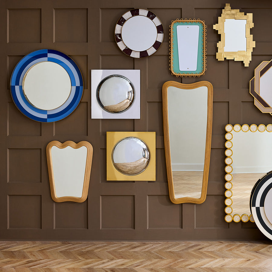 Solid Brass Sheets Accent Mirror | Jonathan Adler Puzzle | Oroa.com