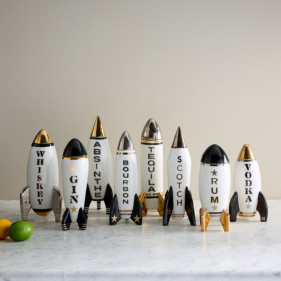 Porcelain Typography Decanter | Jonathan Adler Rocket Absinthe | Oroa.com