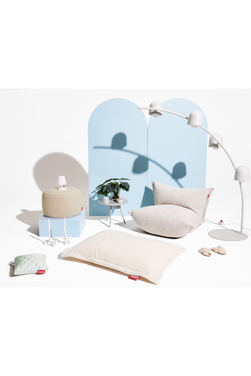 Back-Buttoned Modern Easy Chair | Fatboy The BonBaron Mingle | OROA.com