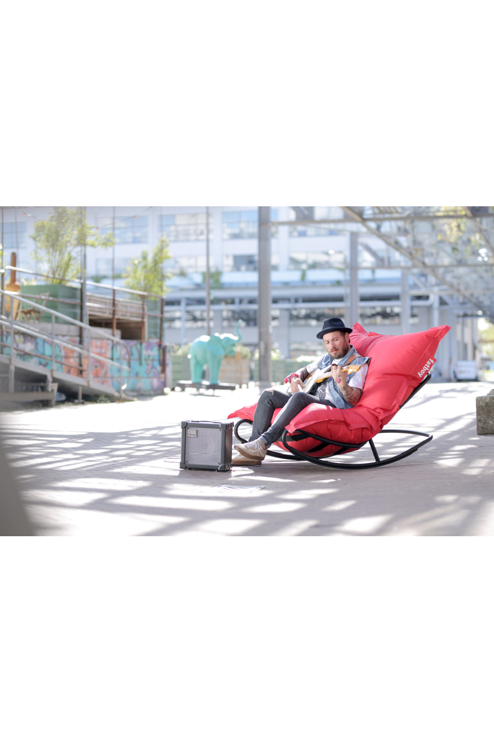 Multifunctional Bean Bag With Rocking Chair | Fatboy Original + Rock 'n Roll | OROA.com