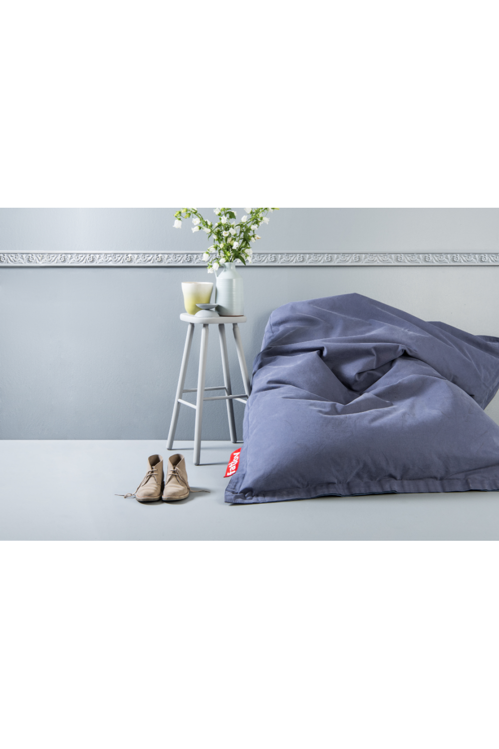 Cotton Lounge Bean Bag | Fatboy Original Stonewash | OROA.com