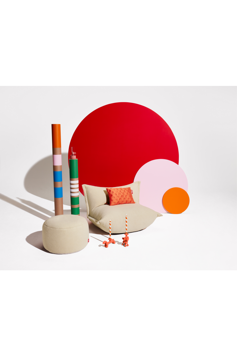 Sherpa Upholstered Pouf L | Fatboy Point | OROA.com