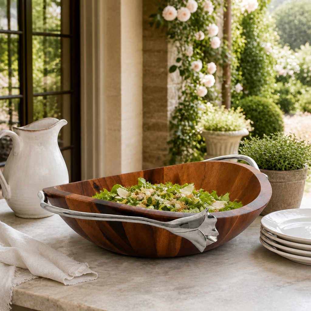 Lily Wood Salad Bowl - OROA