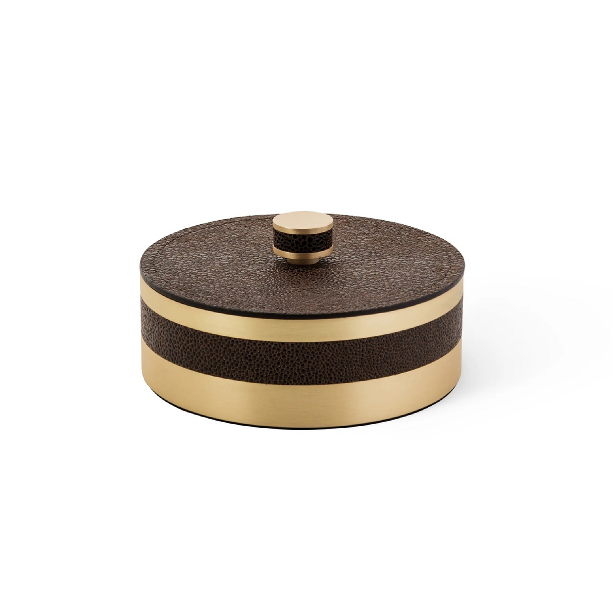 Round Woven Leather Box | Pinetti Saturno | OROA.com