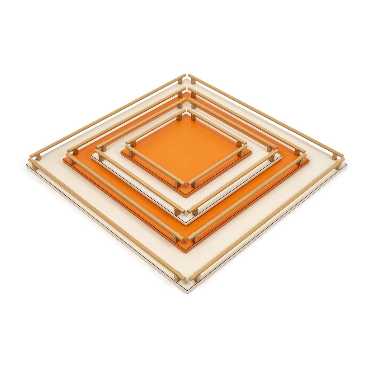 Square Leather Tray | Pinetti Robert | OROA.com