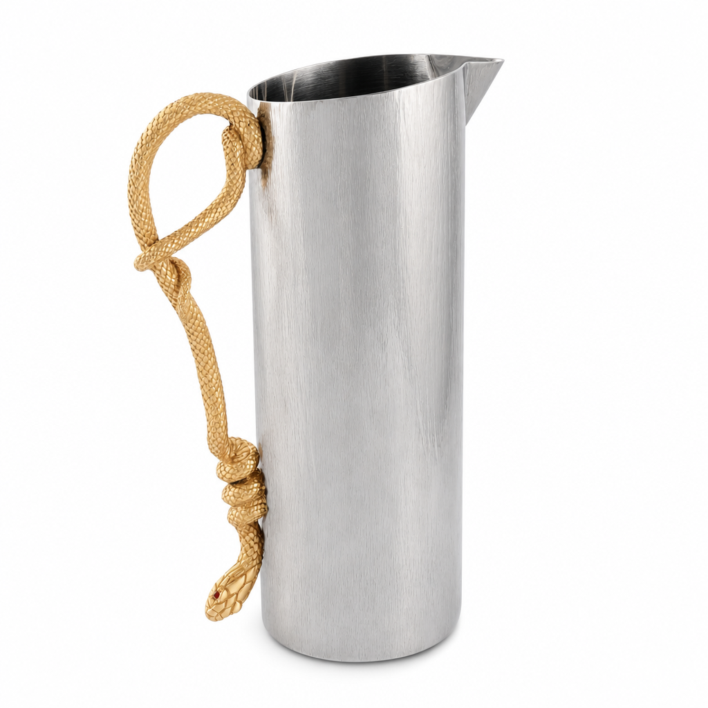 Luxury Stainless Steel & Golden Snake Pitcher - OROA