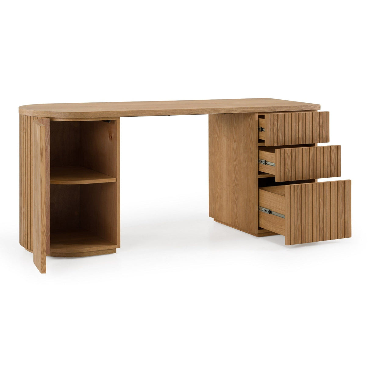 Modern European furniture - Wooden 3-Drawer Desk - www.oroa.com