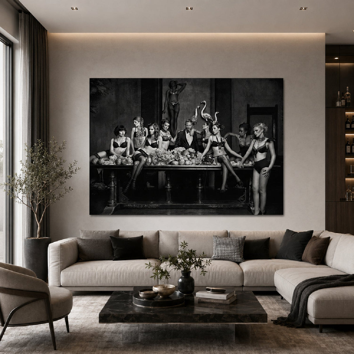 Men's Allure Monochromatic Man & Women photographic art print by Cobra Art, alternate view 2