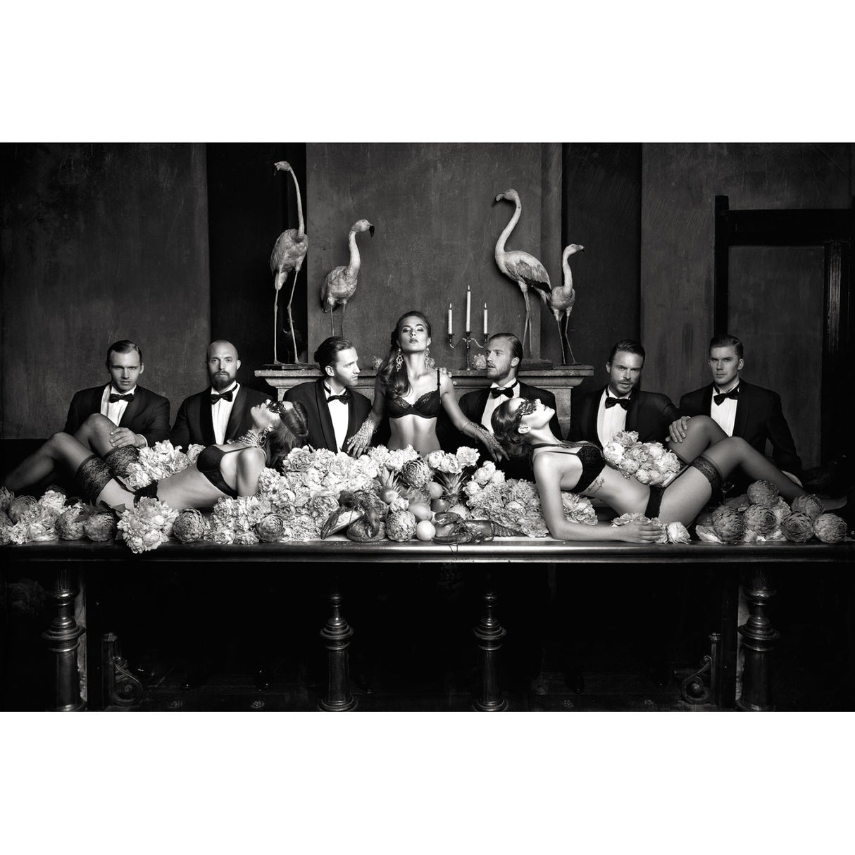 Beautiful Dominance Black & White Sensuous photographic art print by Cobra Art