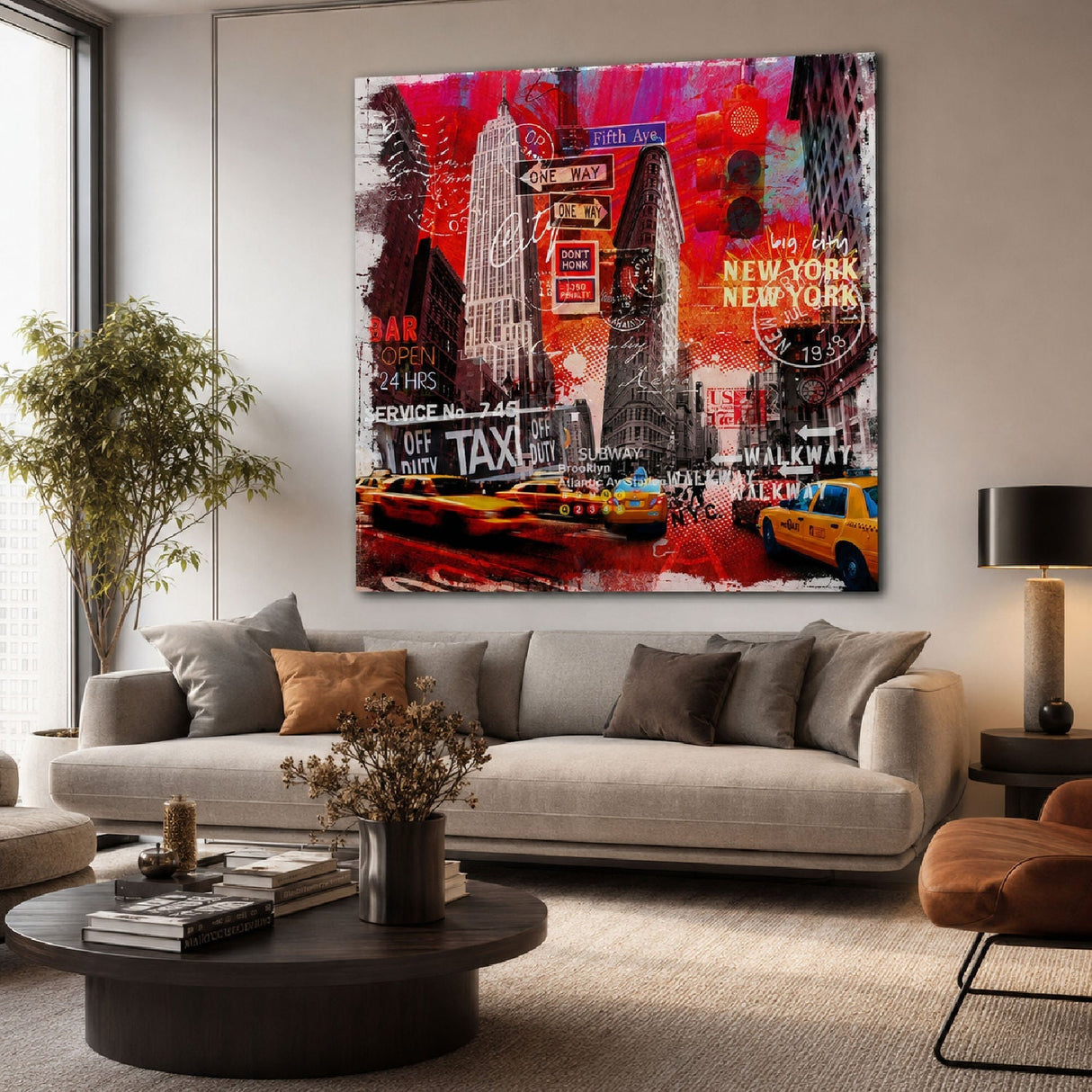 New York Sunset Colorful Urban Scene photographic art print by Cobra Art, alternate view 2