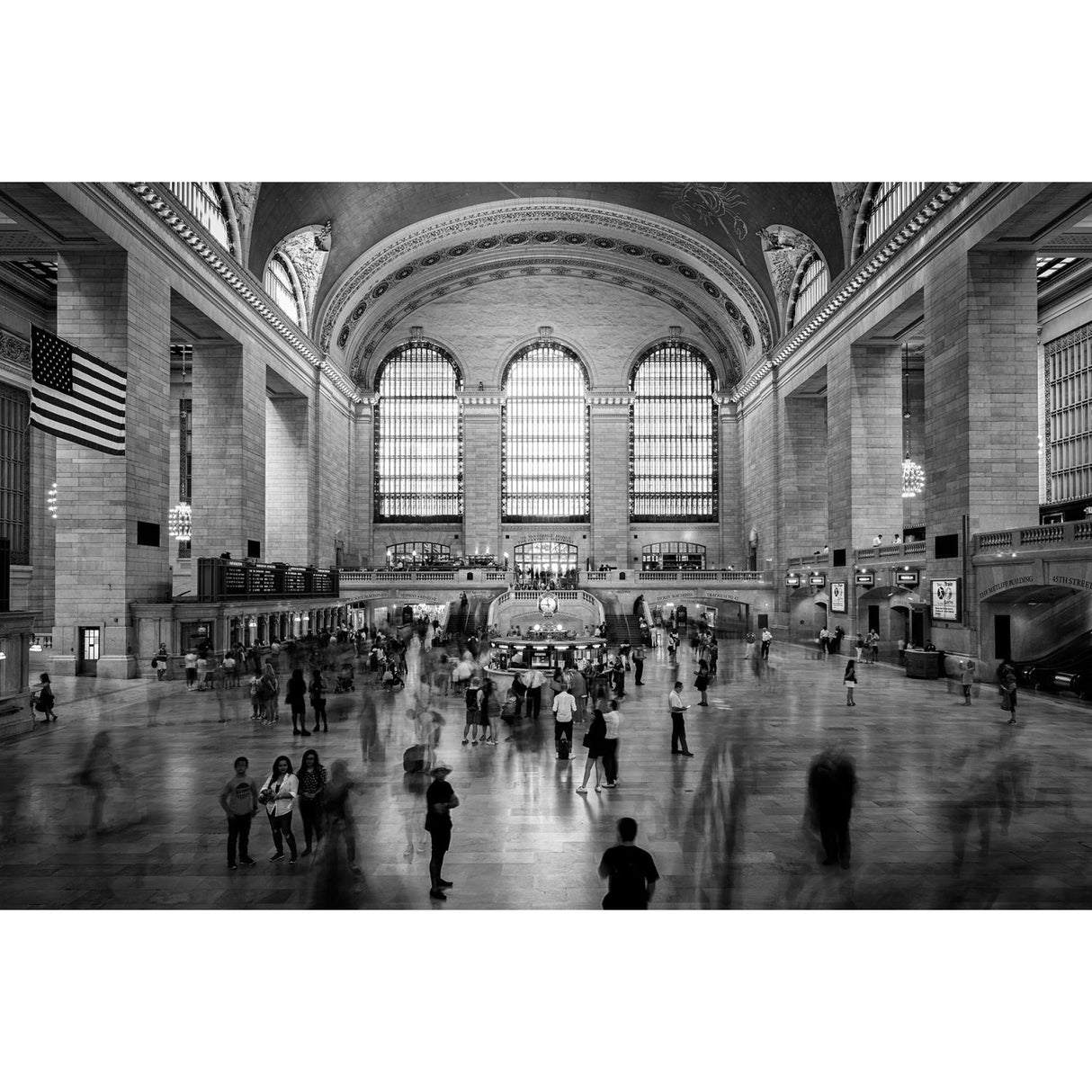 Grand Central Station New York Black & White Architecture photographic art print by Cobra Art