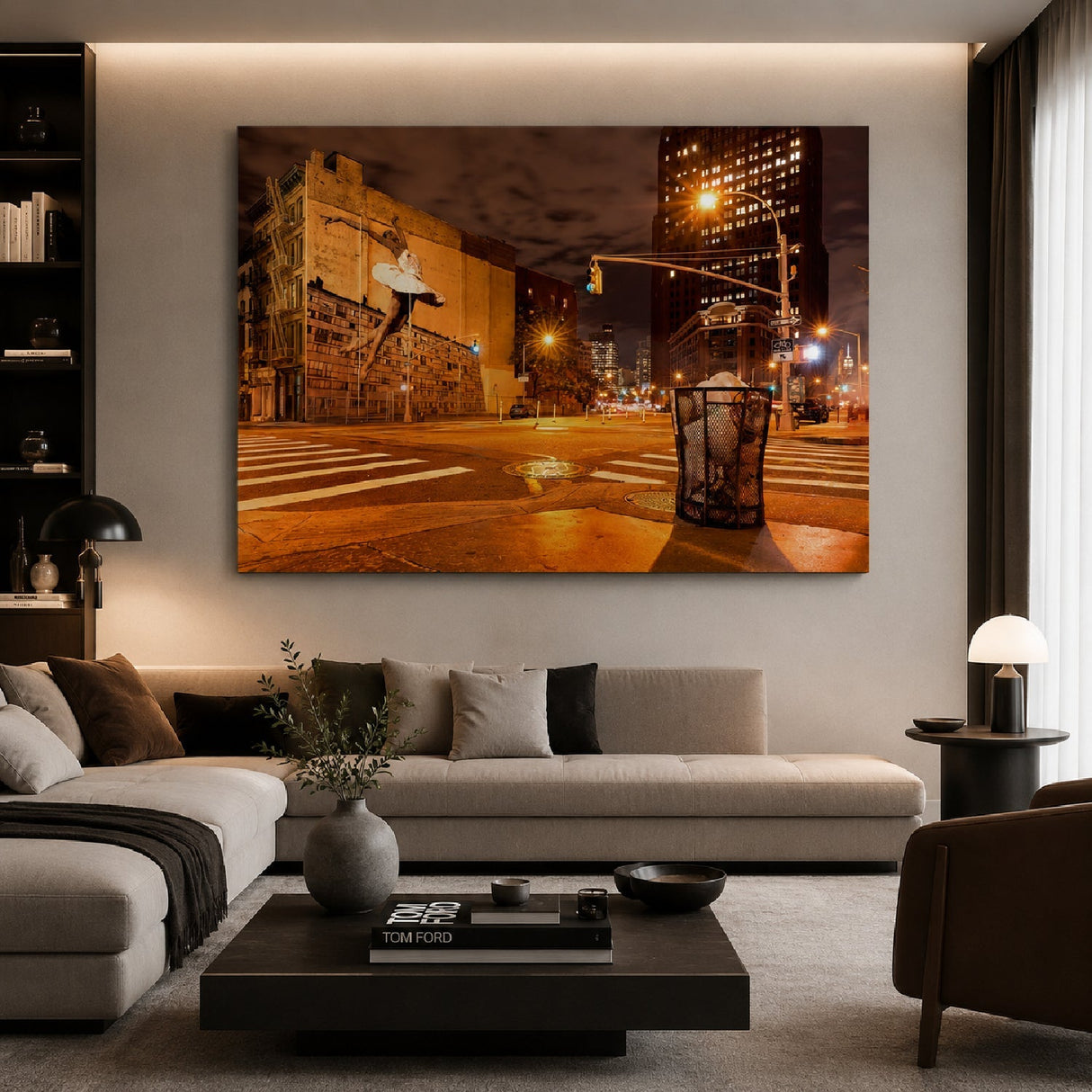 Downtown Dusk Manhattan Ballet In City photographic art print by Cobra Art, alternate view 2