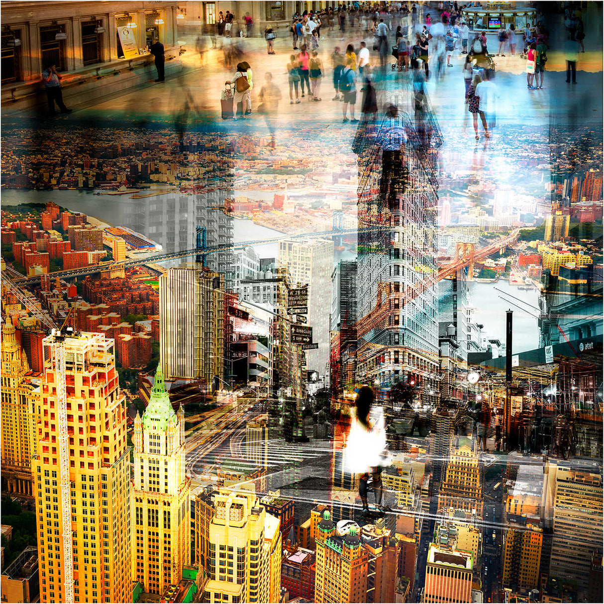 New York Dreams City Montage photographic art print by Cobra Art