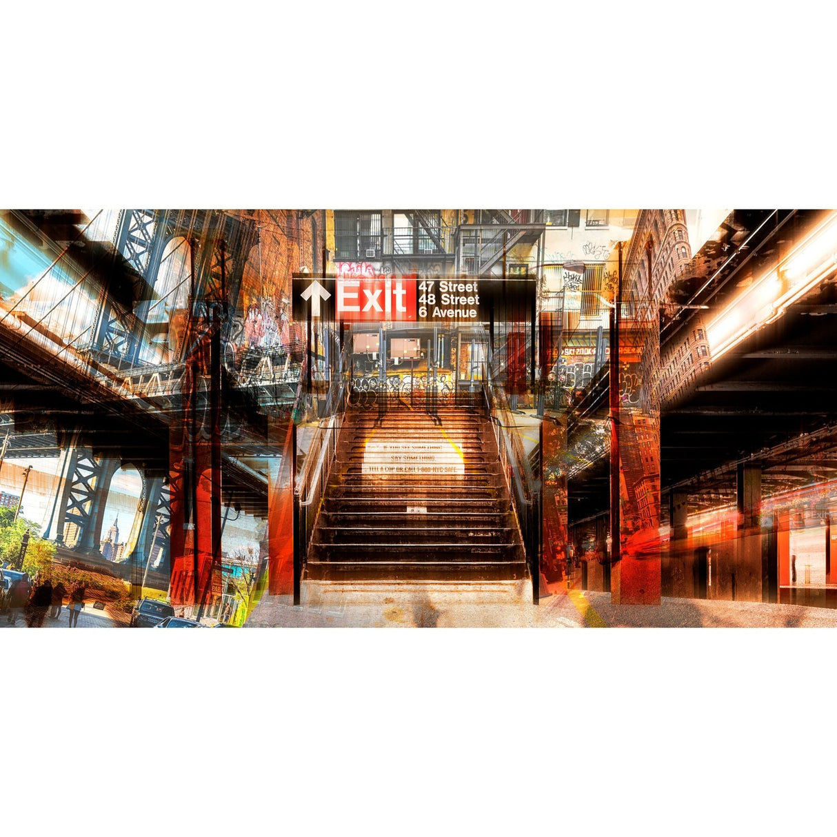 New York Exit Urban Design photographic art print by Cobra Art