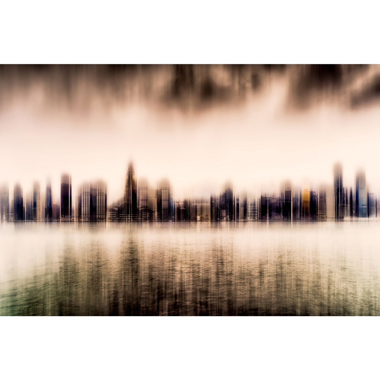 Hongkong Skyline From Kowloon Urban Silhouette photographic art print by Cobra Art