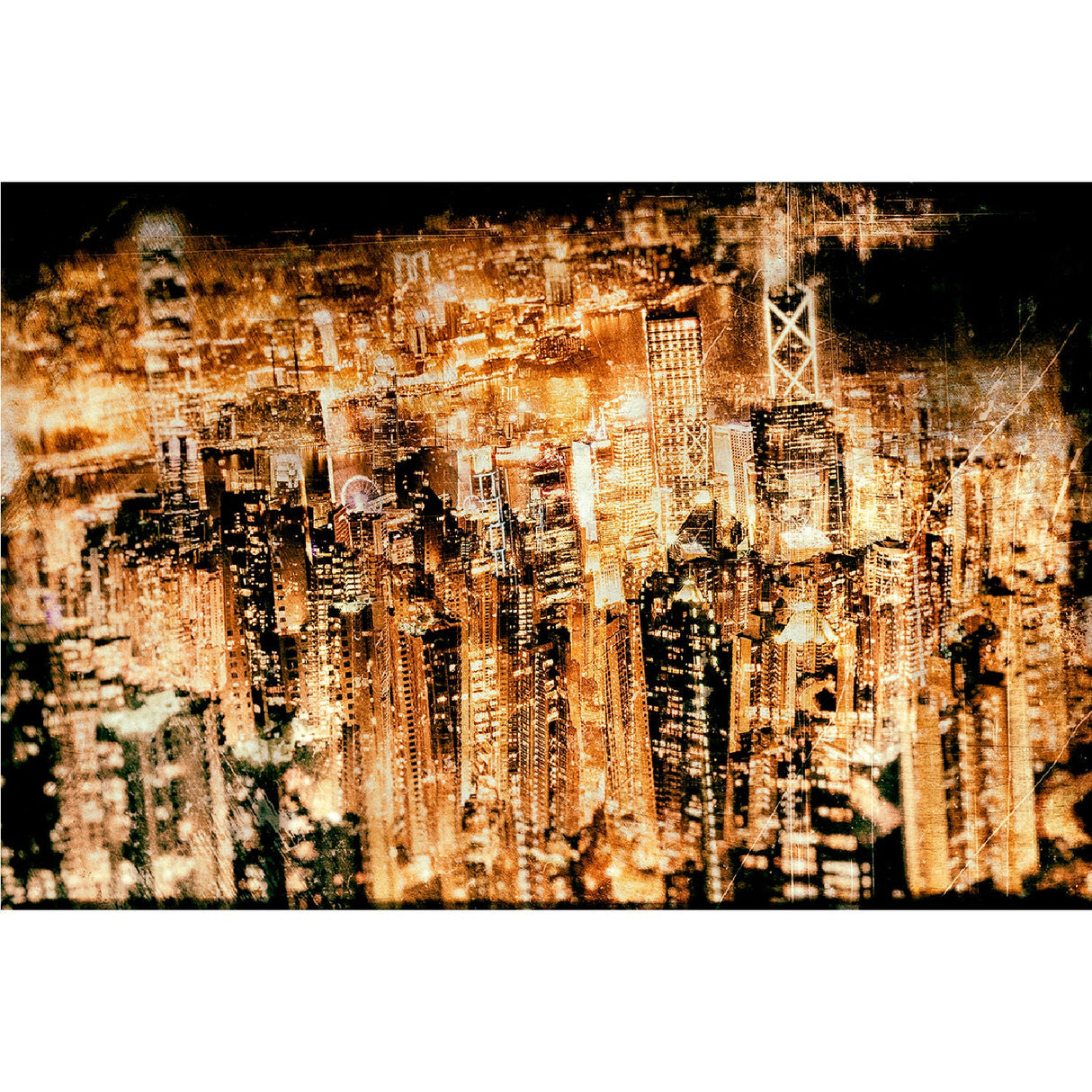 Lighted Skyscrapers Photographic Art | Cobra Art City of Lights
