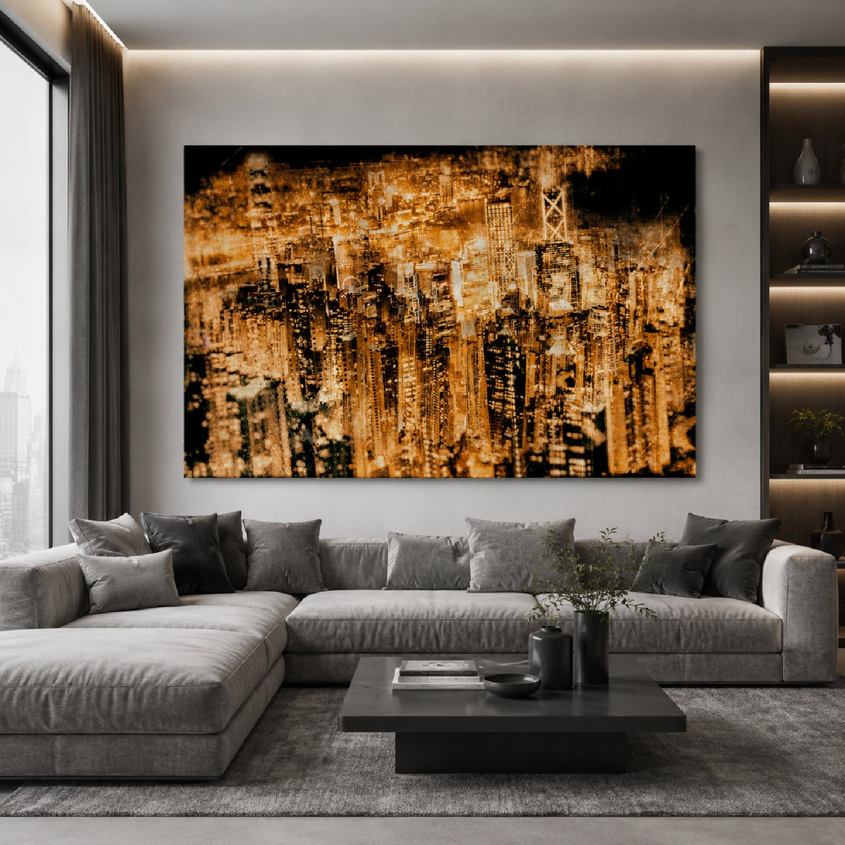 Lighted Skyscrapers Photographic Art | Cobra Art City of Lights