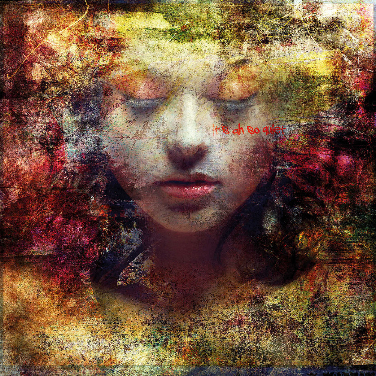 It's Al So Quiet Colorful Feminine Visage photographic art print by Cobra Art