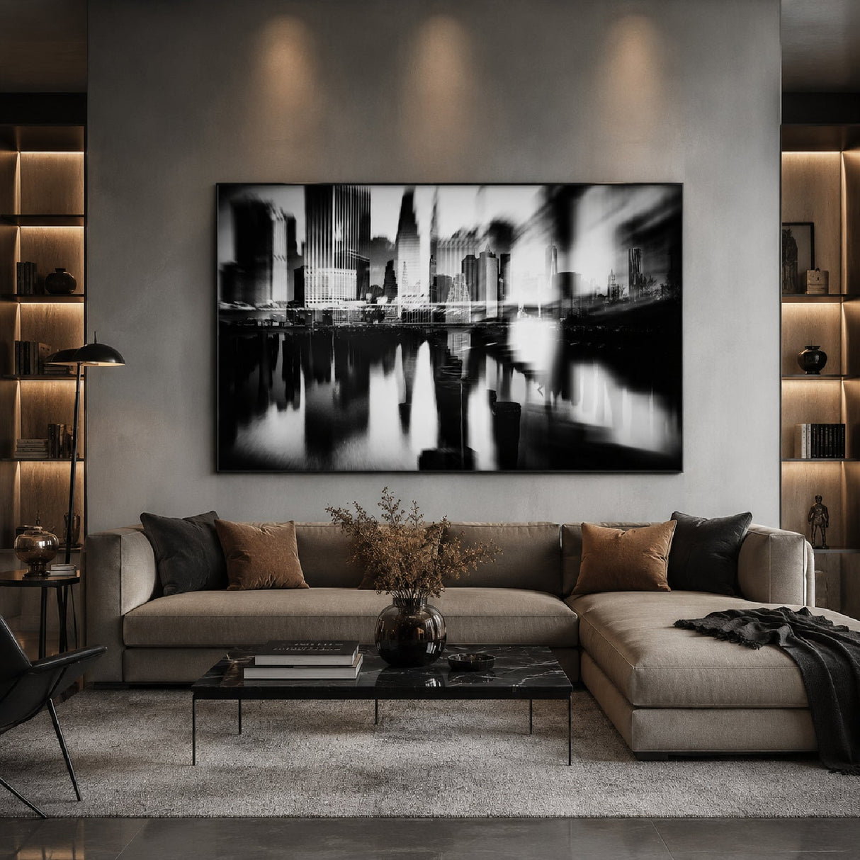 New Yor Skyline Black & White Buildings photographic art print by Cobra Art, alternate view 2