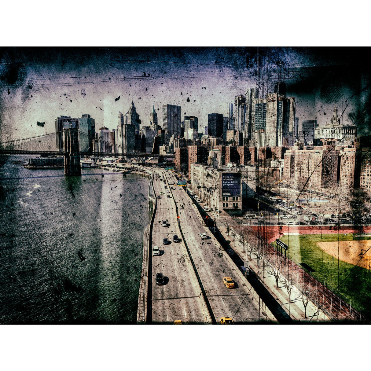 On The Move New York Weathered Look City photographic art print by Cobra Art