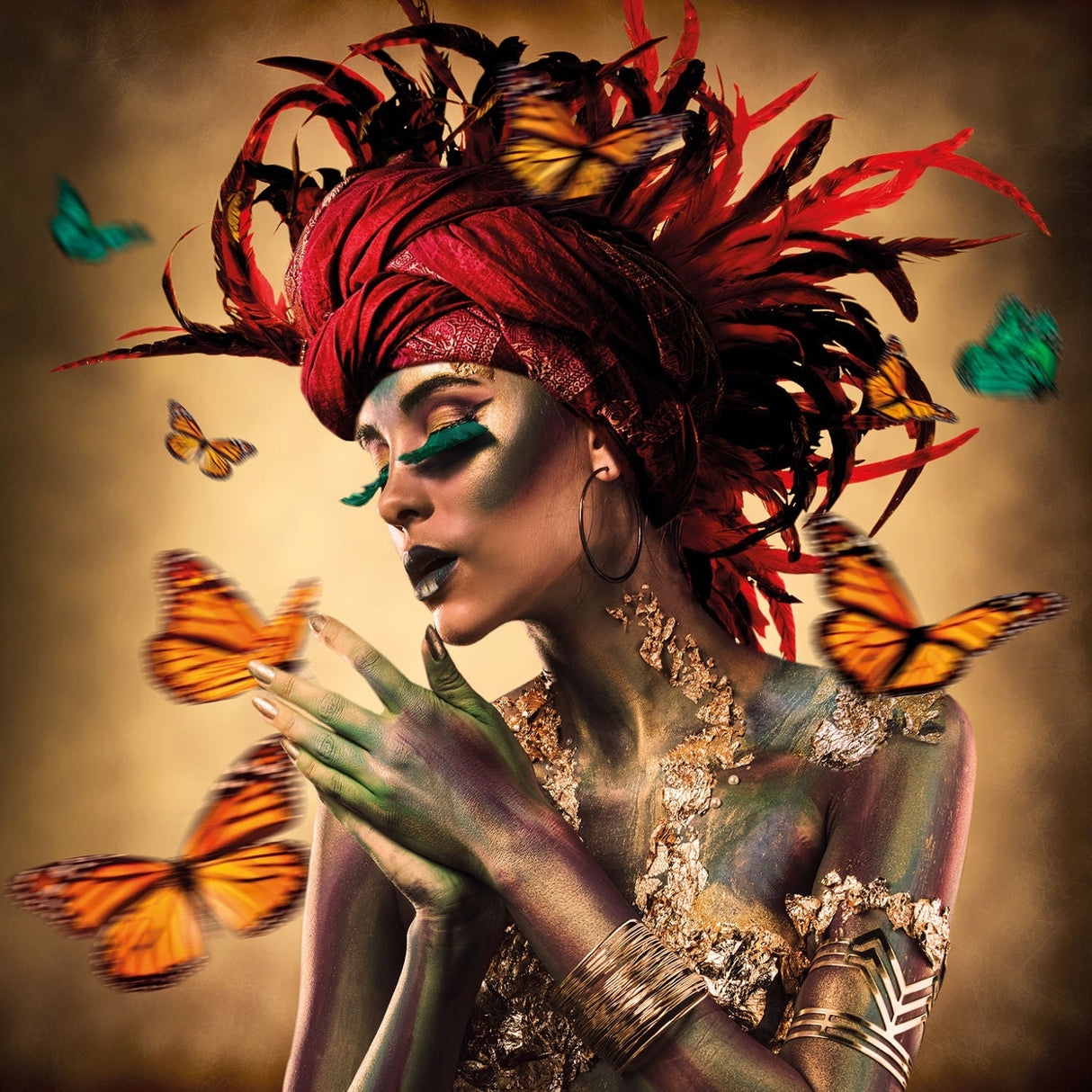 Gypsy Butterfly Lady photographic art print by Cobra Art