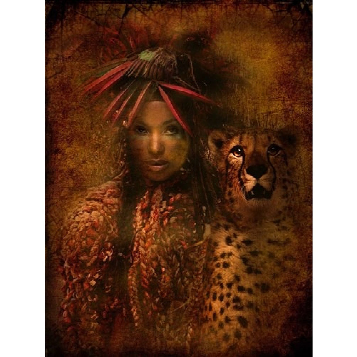Modern European furniture - Woman & Cheetah Photographic Art - www.oroa.com