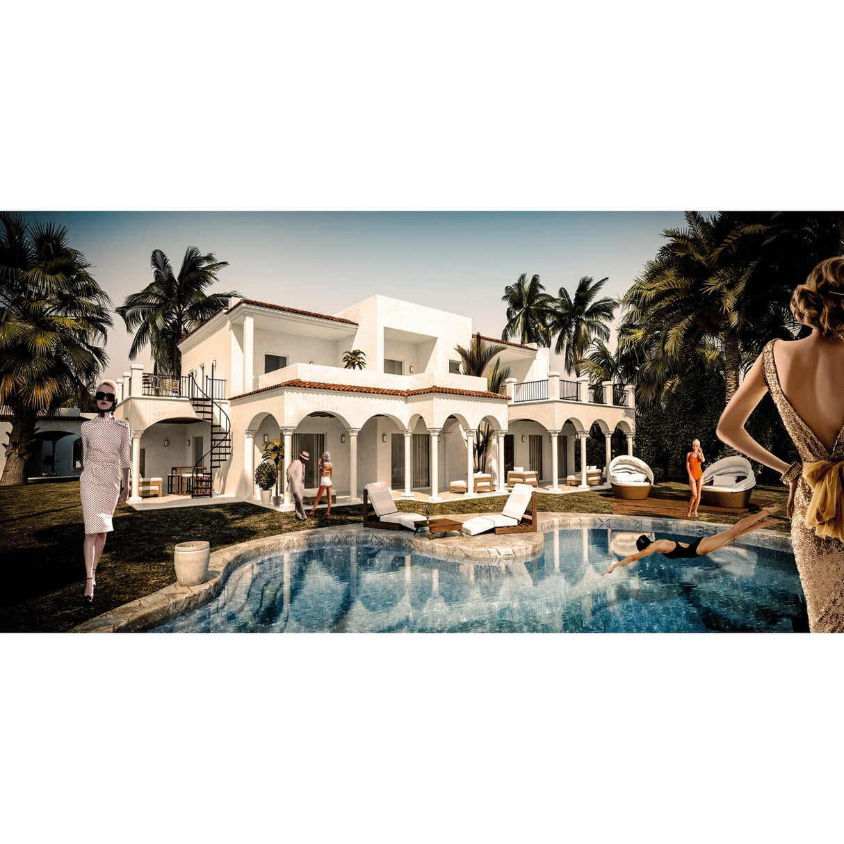 Afternoon in Palm Beach Opulent Resort photographic art print by Cobra Art