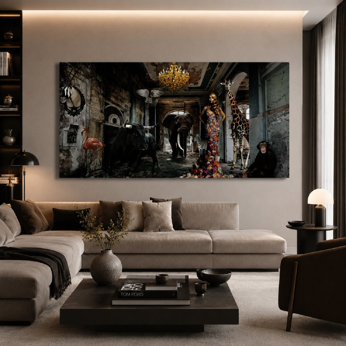 Animal Afternoon Beasts & Lady photographic art print by Cobra Art, alternate view 2