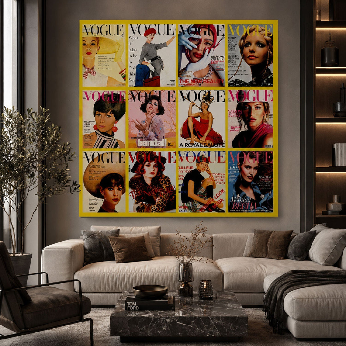 Vogue Yellow Fashion Trend Collage photographic art print by Cobra Art, alternate view 2