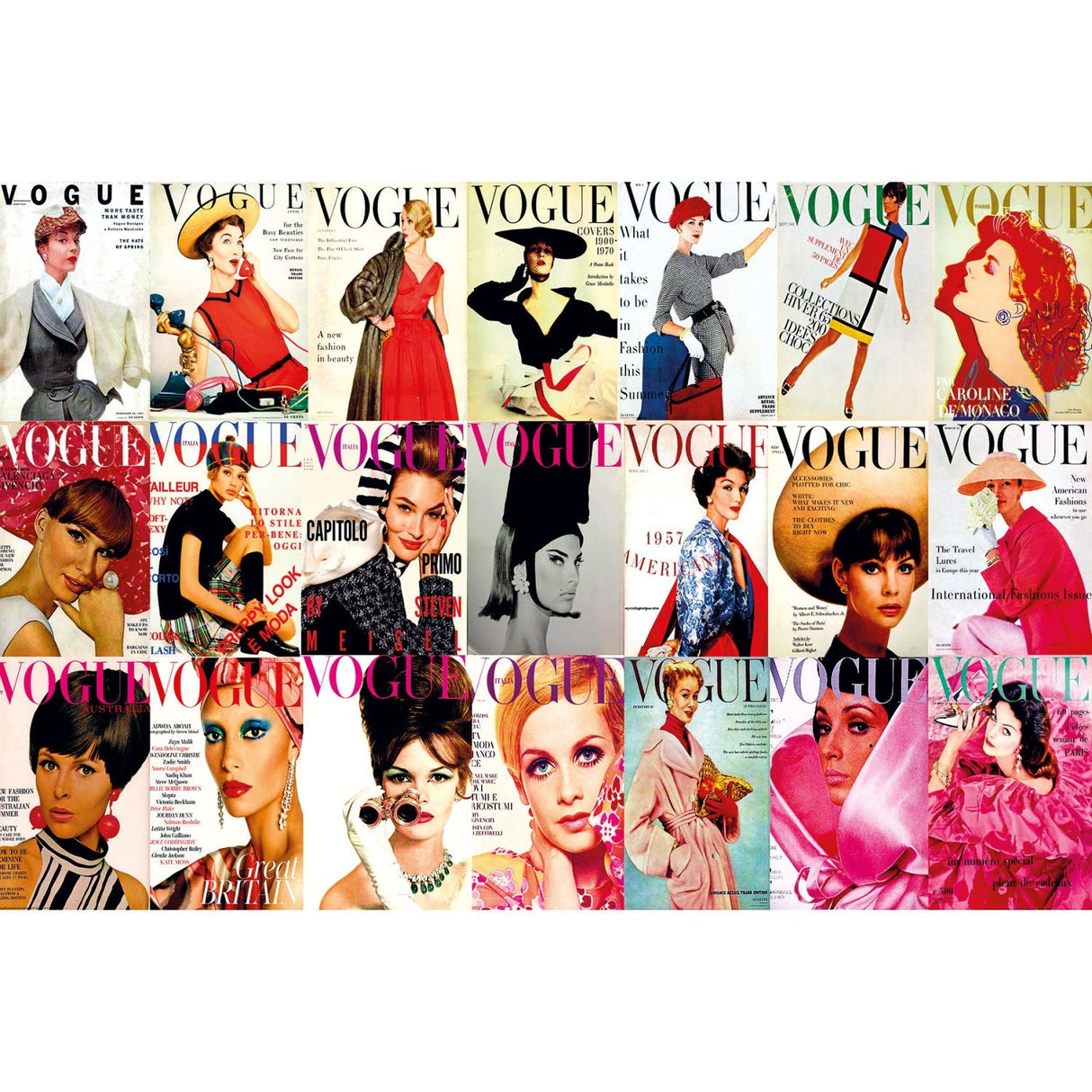 Vogue Red Magazine Collage photographic art print by Cobra Art