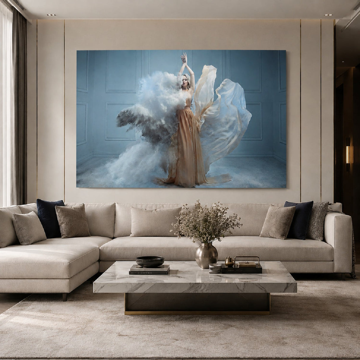 White Flame Ethereal Woman photographic art print by Cobra Art, alternate view 2