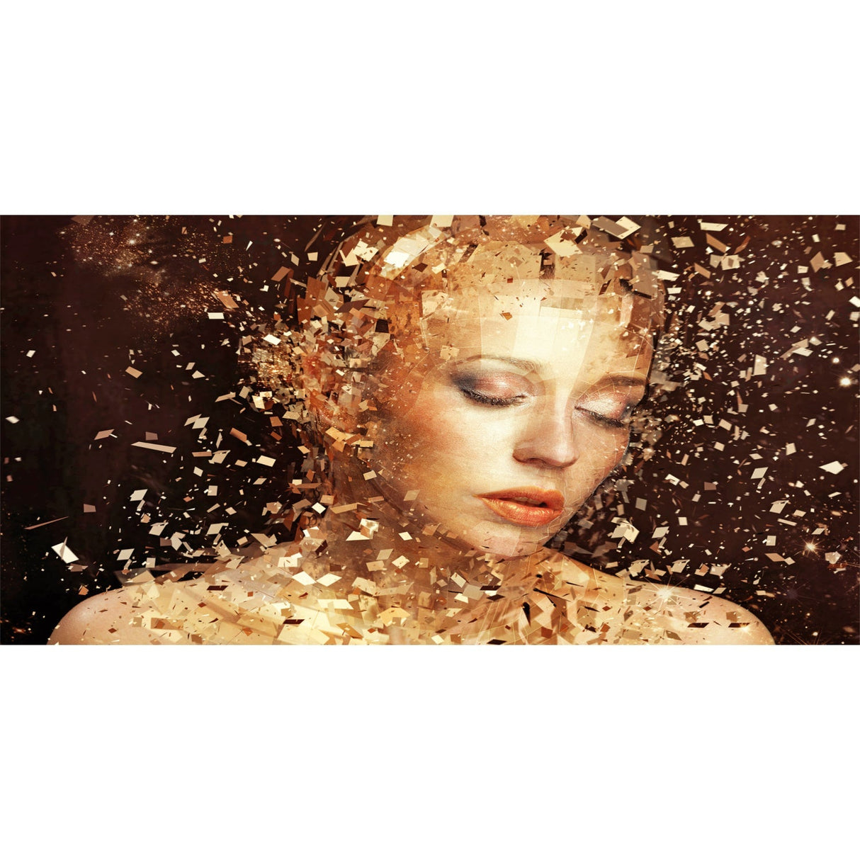 Anatomy of a Milisecond Gold Surrealistic Woman photographic art print by Cobra Art
