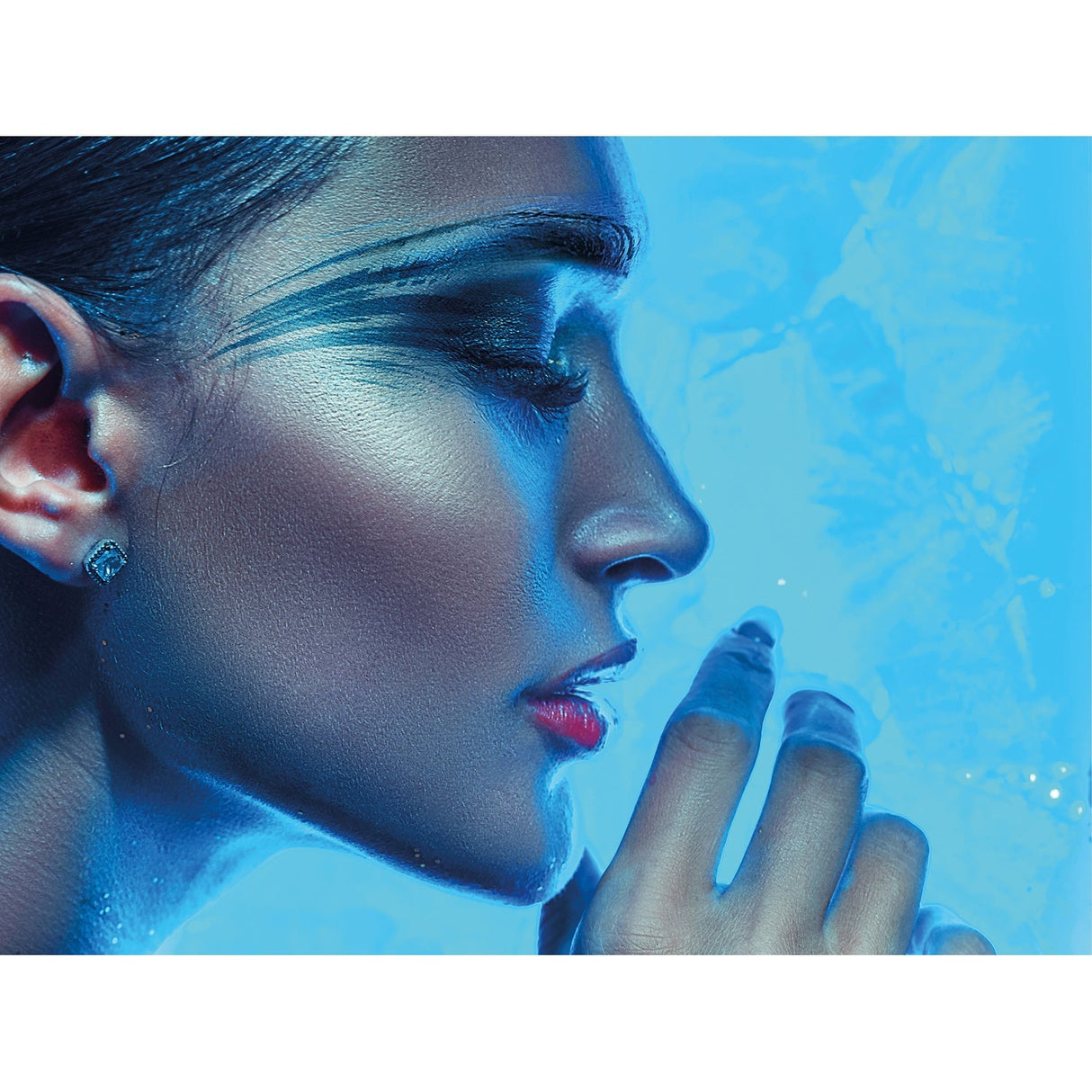 Cold As Ice Woman Side Face photographic art print by Cobra Art