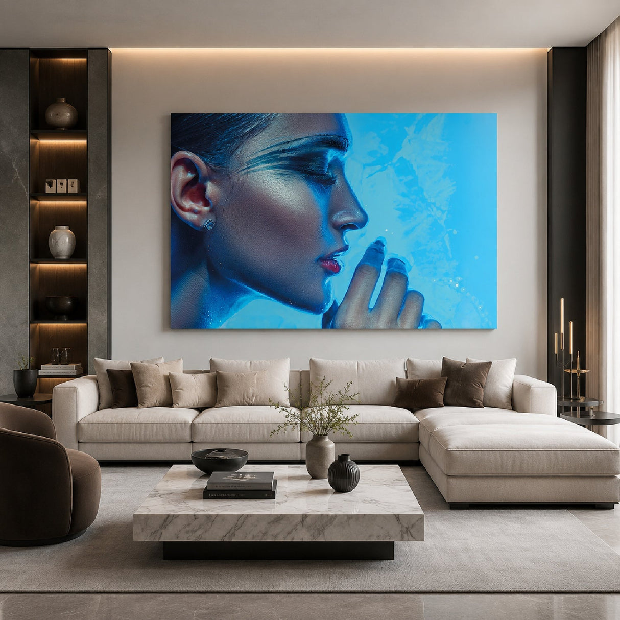 Cold As Ice Woman Side Face photographic art print by Cobra Art, alternate view 2