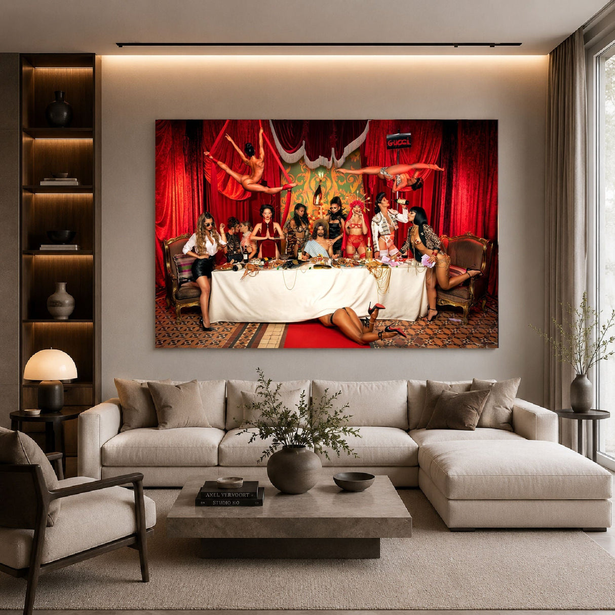 Last Supper Color Provocative Nude photographic art print by Cobra Art, alternate view 2